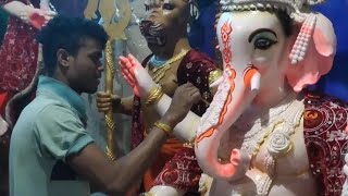 😳♥️ सुंदर गणेश जी मूर्ति निर्माण इंदौर बंगाली कलाकार।shree ganesh jj murti making indore bangali