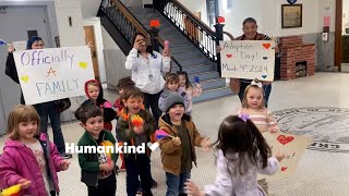 Watch this girl's friends surprise her to celebrate her adoption | Humankind