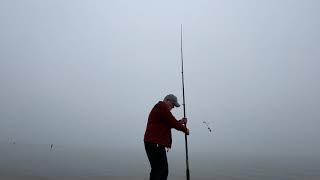 Casting line fishing sandy point