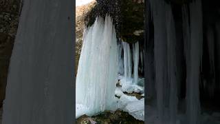 Frozen waterfall آبشار یخ زده🥶 #shortvideo #nature_tour