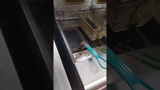 frying ice cubes in the frying machines