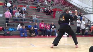 Daniel performing the kata Joon-Gun at the OKA Core Strong Tournament 2015