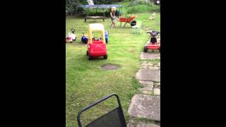 Funny Jacob stealing wheelbarrow