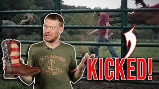 I was KICKED by a Horse! | Durango Boots Review