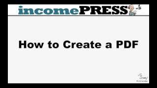 How to Create a PDF