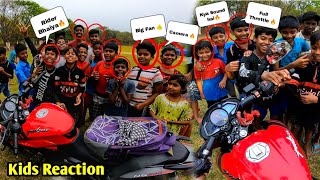 Crazy kids reaction to Biker || Bacho ne Mujhe Rok liya - Biker Spreading Happiness 🔥