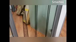 Screen door curtain Easy installing by overlapping slats