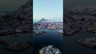 Lofoten + Winter + Drone = 🔥#shorts