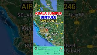 Kuala Lumpur to Bintulu Flight Route AirAsia AK5246 22-9-2024 #shorts #reels #aviation #travel