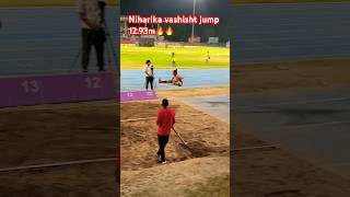 Niharika vashisht jump 12.93m🔥😱#youtubeshorts #olympicsport #triplejump