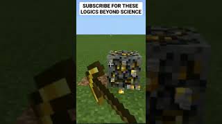 MINECRAFT LOGICS WHICH MAKE NO SENSE || LOGICLESS MINECRAFT #shorts #minecraft #minecraftlogic