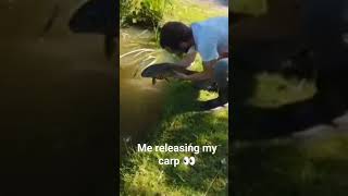 Me releasing my carp ..  #fishing #fishingvideo #carpfishing #fish #viral #carp #releasing #viral