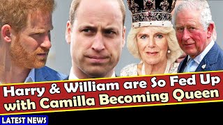 Harry and William are So Fed Up with Camilla Becoming Queen