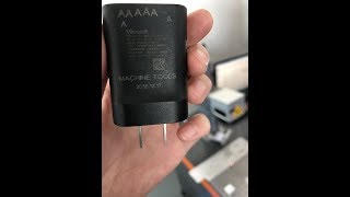 Mark on plastic phone charger by mopa laser marking machine 3