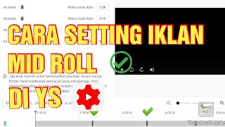 Cara setting iklan mid roll di Youtube studio |melalui hp android