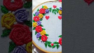 Heart Embroidery♥️ #shorts #satisfying #embroidery #satisfying #viralvideo #trending #youtubeshorts