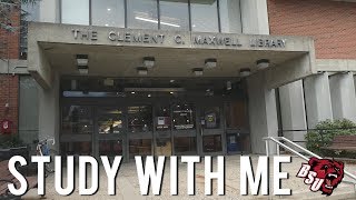 COLLEGE STUDY MOTIVATION: homework at library vlog