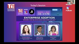 Enterprise Adoption: Where can blockchain deliver value? Algorand Foundation, Matrix Forum TiE