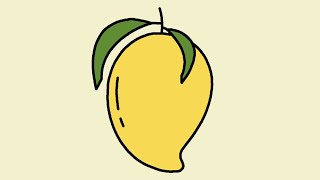 Mango | How to Draw Mango | Mango Drawing | Draw and Color Mango | Draw Mango | Fruit Drawing