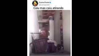 Caiu mas caiu atirando kkk