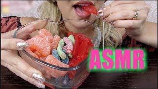 ASMR Gummies sticky sounds (Whispering) | Eating Show | EatWithJas91