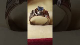 Sapphire Beautiful Ceylon Multi Colour Sapphire Beads Silver Hand made Ring 💍Price 4500 Price $