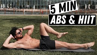 5 Min ABS & HIIT | Rowan Row