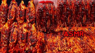 ASMR *RECIPE पकौड़ी और मशरूम MAKANAN PEDAS, JAMUR PANGSIT SPICY MUSHROOMS SPICY DUMPLING 매운 만두 팽이버섯