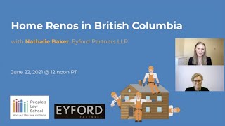 Home Renos in British Columbia (Recorded Webinar)