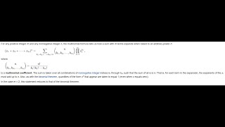 Multinomial Theorem for Mu Alpha Theta Precalc.