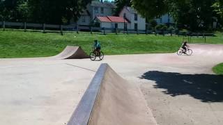 The Townsley kids at the skate park in Culpeper, Va. 6/4/17