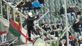 FC Augsburg Ultra ✂️ DFB Protestaktion Auswärts Mönchengladbach 🇩🇪 Hooligan Ultras ACAB DEU #BMGFCA