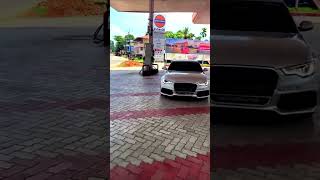 Modified audi chaing skoda and lost  the race SKODA POWER