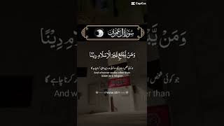 Surah Al e Imran Verse 85 #anjumanemohammadi #icrc #youtubeshorts