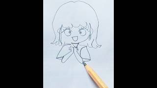 Step by Step cute girl arts || Easy Arts || Cute Girl #shorts #cute #cutebaby