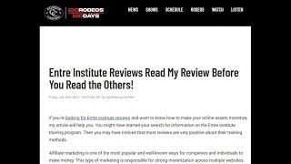 Entre Institute Reviews Read My Review Before You Read the Others! - The Cowboy Channel