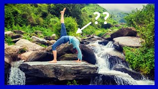 Yoga by Waterfall | Learn English | Describing a Picture