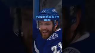 Brayden Point with a tap in to make it 1-0 Lightning (Clip from NHL)