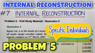 #7 Internal Reconstruction - Problem 5 - ICAI Illustration 5 - By Saheb Academy