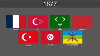 Evolution of Northern Africa flags