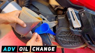 Honda ADV 150 - Engine Oil Change / Strainer Screen Cleaning | Mitch's Scooter Stuff