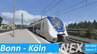 Zugfahrt Talent 2 von Bonn nach Köln | Train Simulator 2020 | Baureihe 2442 | Wir reisen virtuell