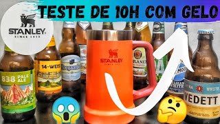 CANECA STANLEY - Teste de 10h com gelo| Copo de alumínio vs Caneca Stanley