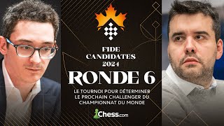 Candidats 2024 | Ronde 6 : Fabiano Caruana - Ian Nepomniachtchi avec Blitzstream, Fab et Mazetovic !