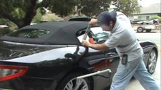 Maserati GT paintless dent repair quarter panel