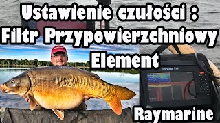 Ustawienie czułości | Filtr przypowierzchniowy | Echosonda Element | Ważne informacje | Raymarine