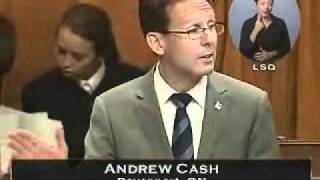 Andrew Cash questions Tony Clement's accountability - September 30, 2011