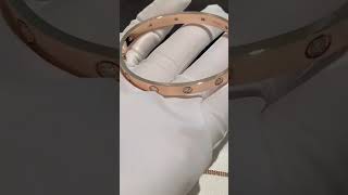 Custom Made Cartier Love Bangle Bracelet With Ten Diamonds 18K Yellow Gold For Men And Women