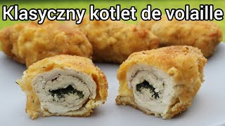 Klasyczny kotlet de volaille. Mięciutki i soczysty w środku . Po prostu petarda