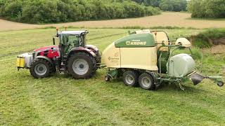 🌿Enrubannage🌿 avec Massey Ferguson 8s 265/krone Comprima.  SARL Dalaine